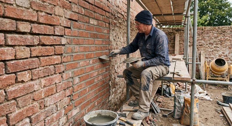 Our team working on Masonry Service projects in Escondido, CA