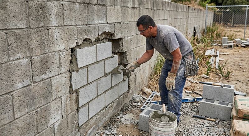 Block Wall Repair in Santee, CA