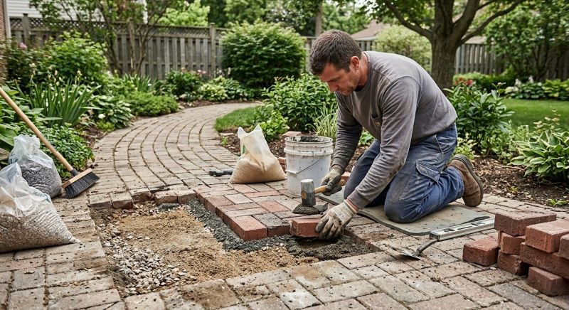 Brick Driveway Repair in Escondido, CA