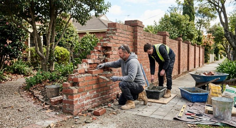 Brick Fence Repair in Escondido, CA