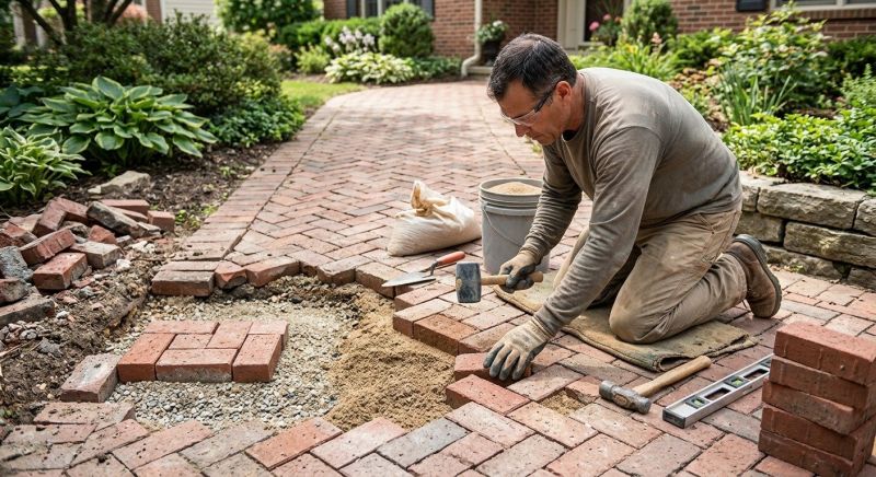 Brick Hardscape Repair in Escondido, CA