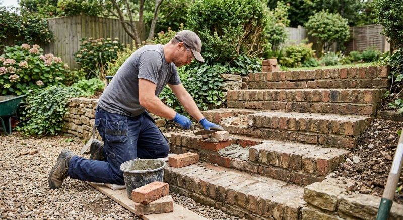 Brick Stairs Repair in Poway, CA