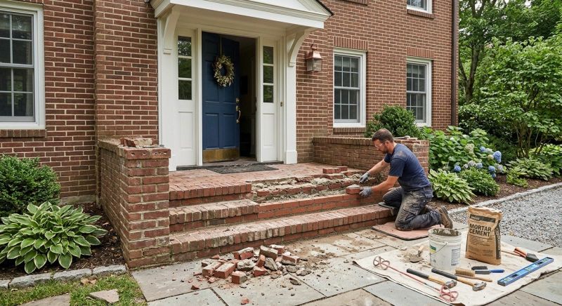 Brick Steps Repair in Escondido, CA