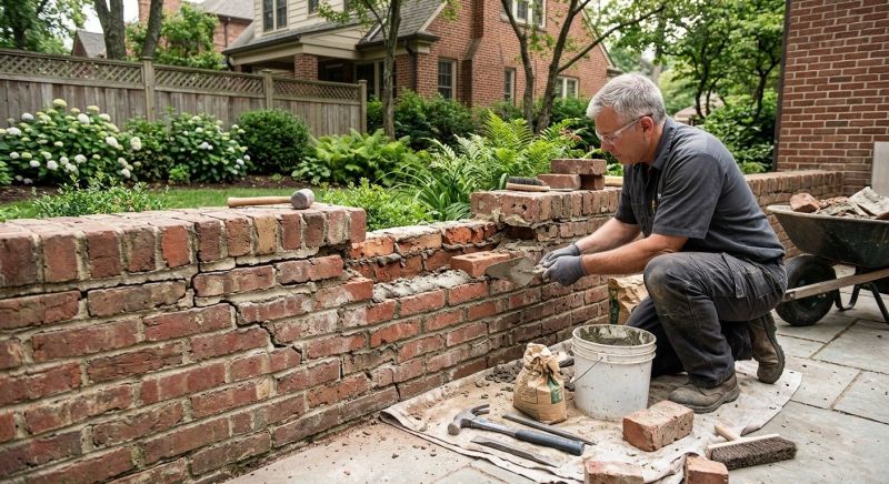 Brick Wall Repair in Encinitas, CA