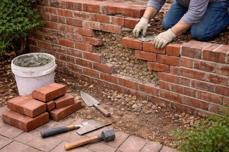 Brick Wall Repair in Escondido, CA