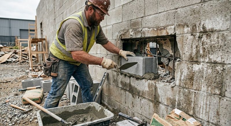 Cement Block Repair in Escondido, CA