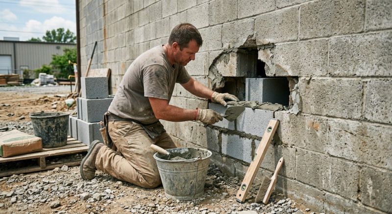 Cinder Block Repair in Escondido, CA