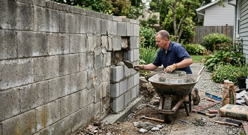 Cinder Block Repair in Escondido, CA