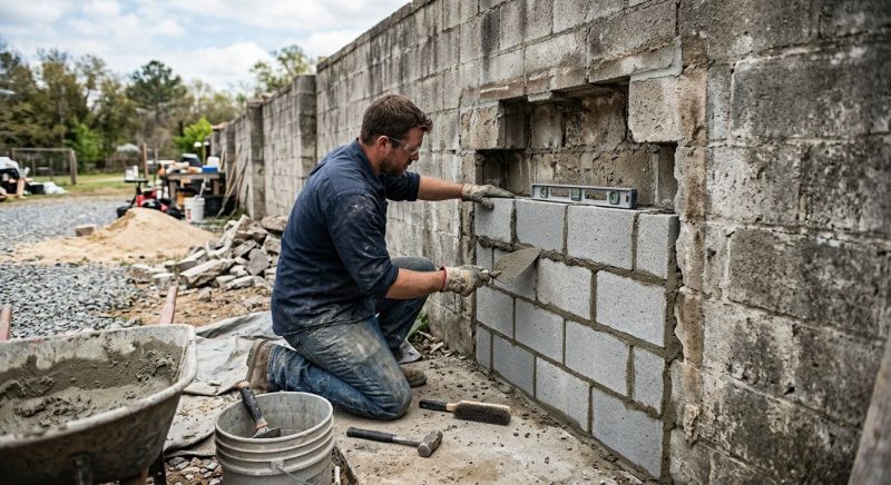 Cinder Block Repair in Escondido, CA