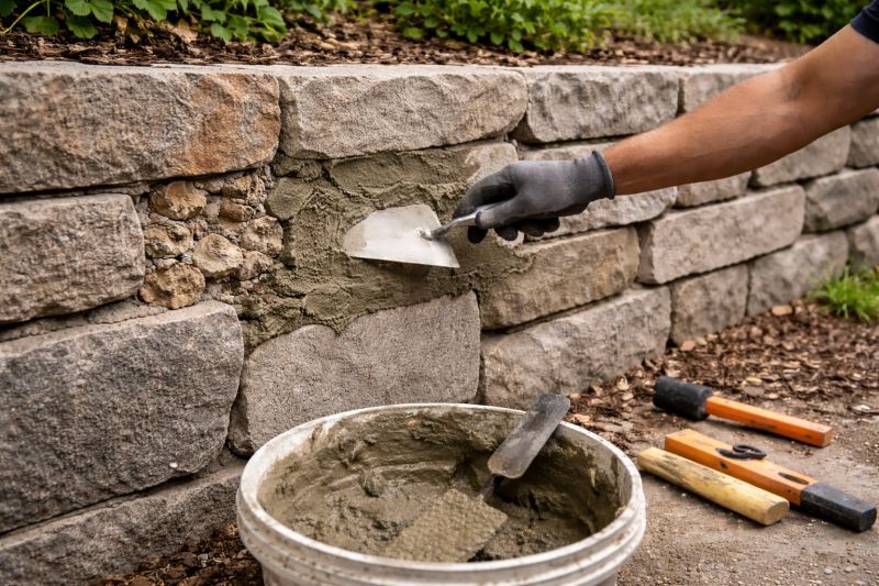 Rock Wall Repair in Escondido, CA