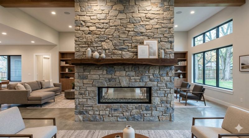 Stone Chimney Installation in La Jolla, CA