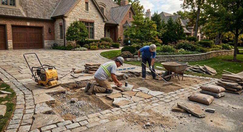 Stone Driveway Repair in Escondido, CA