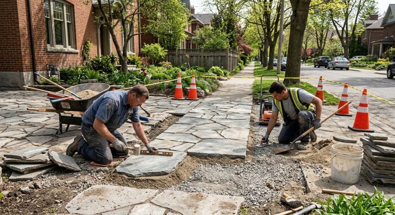 Stone Walkway Repair in Escondido, CA