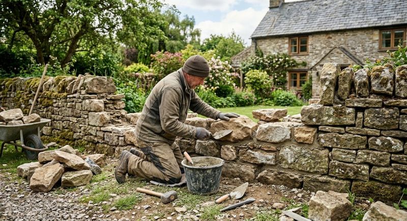 Stone Wall Repair in Encinitas, CA
