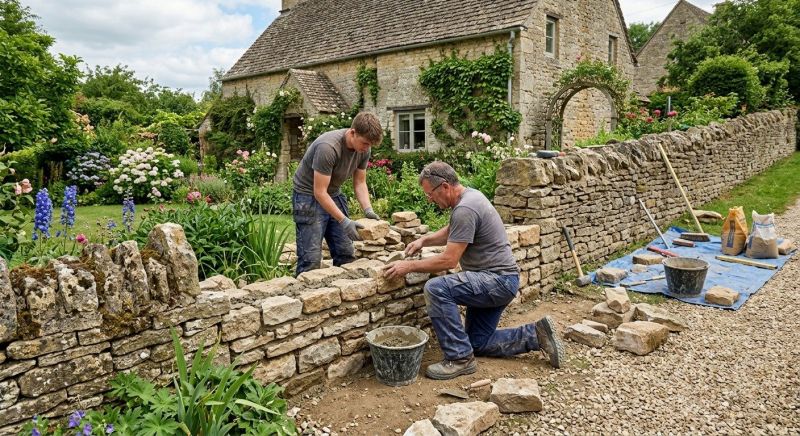 Stone Wall Repair in Poway, CA