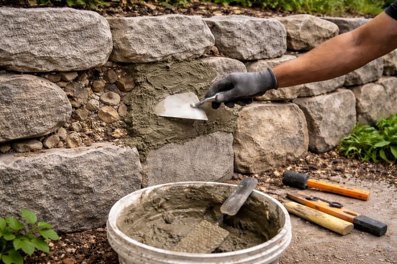 Stone Wall Repair in Santee, CA